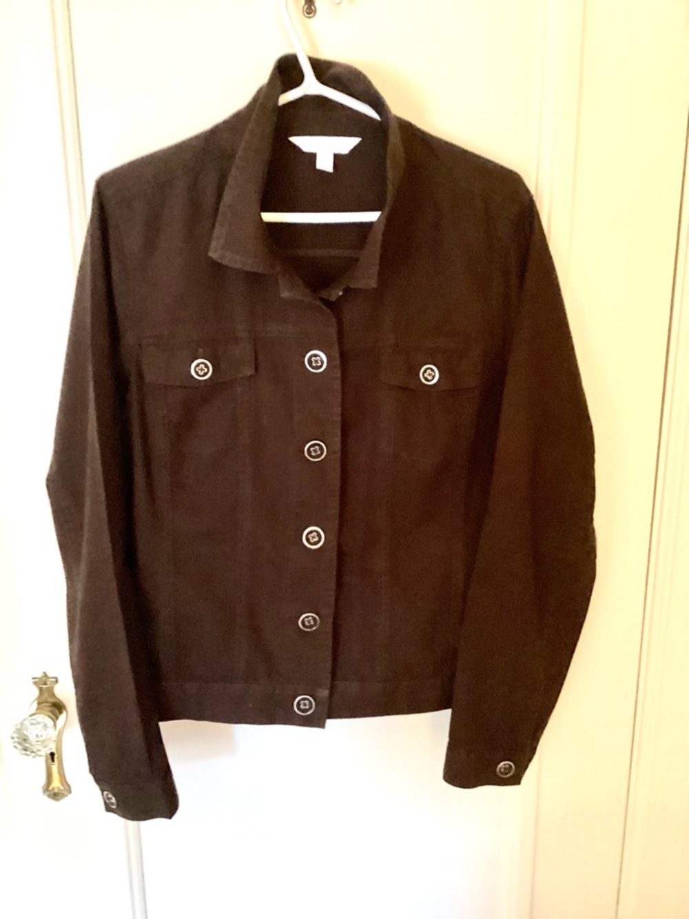 Brown linen-cotton jacket
